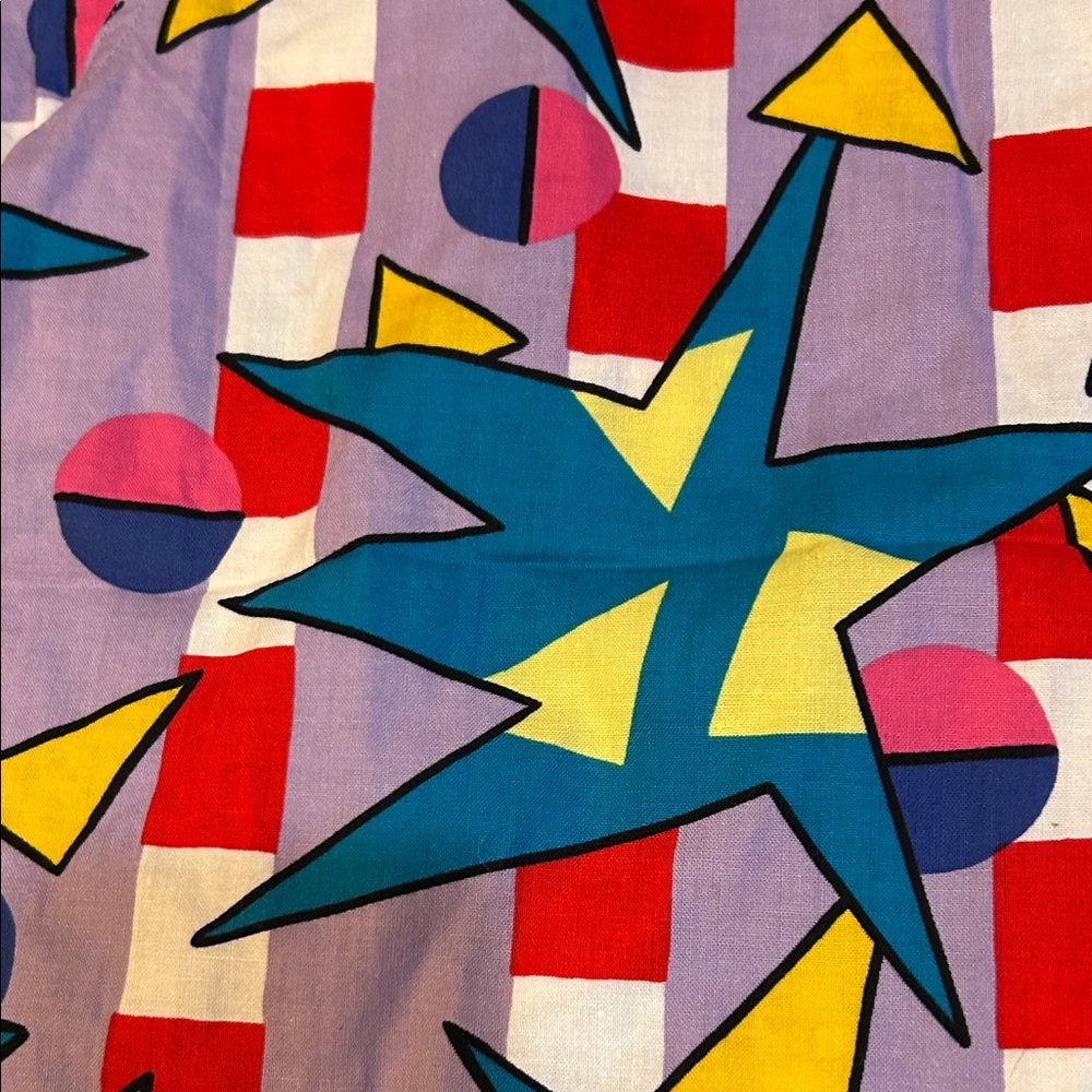 NWT Vintage Union Bay  Shirt with post modern geometric colors pop design - Picture 9 of 10